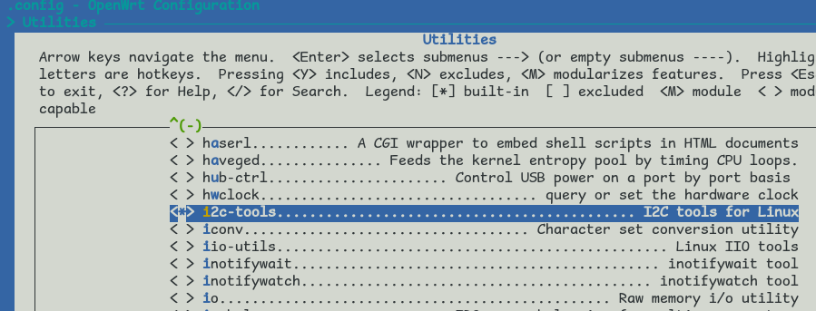 menuconfig i2c-tools